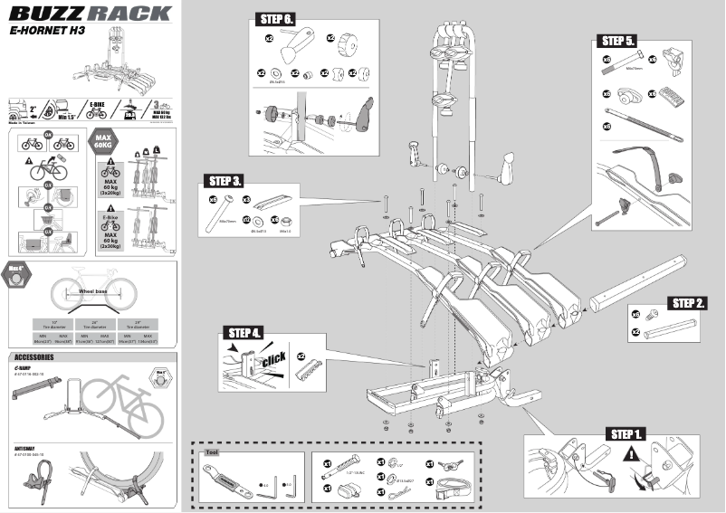 Page 1 de la notice Manuel utilisateur Buzz Rack E-Hornet H3