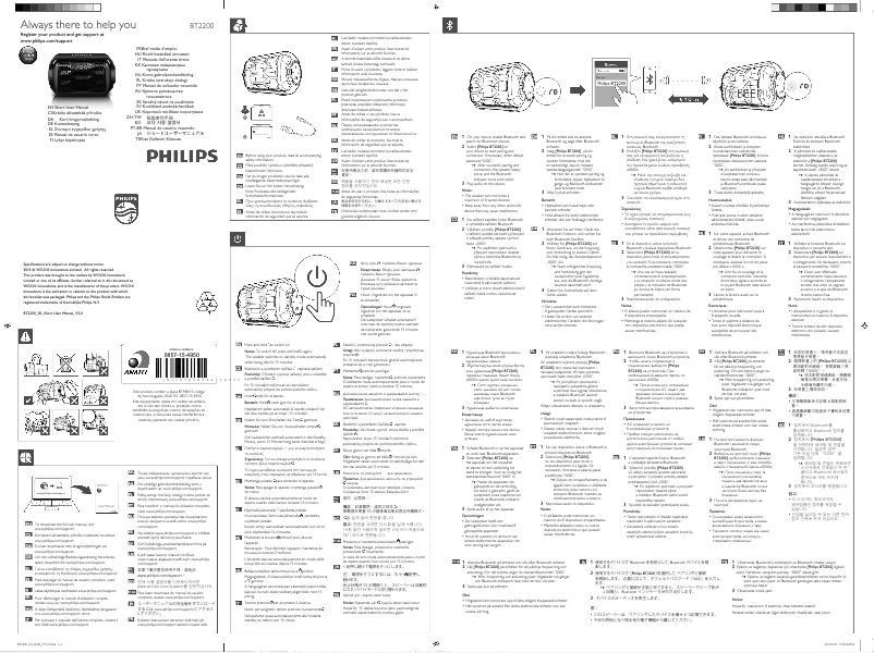 Página 1 del manual Guía de inicio rápido Philips BT2200A