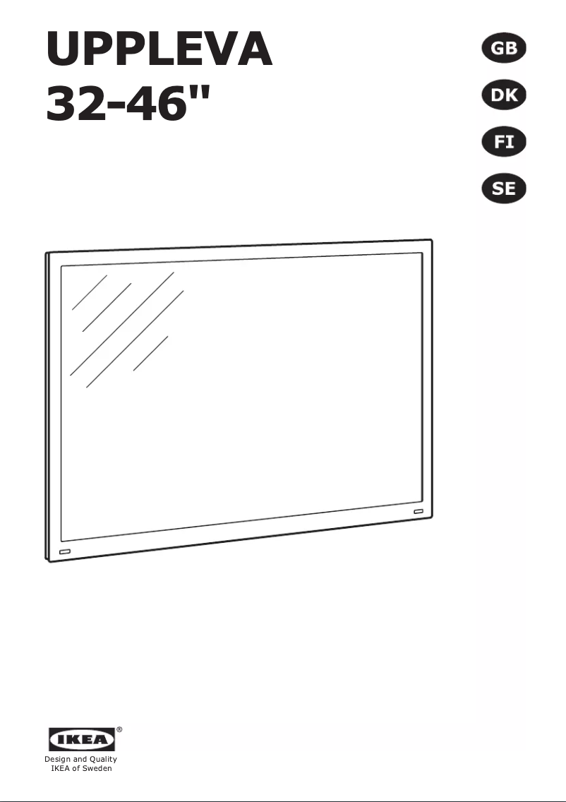 Page 1 de la notice Manuel utilisateur Ikea UPPLEVA 32
