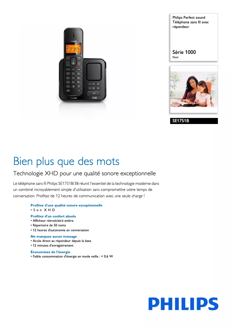 First page image of the manual for Perfect sound SE1751B