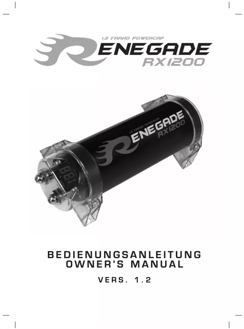 Page 1 de la notice Manuel utilisateur Renegade RX1200