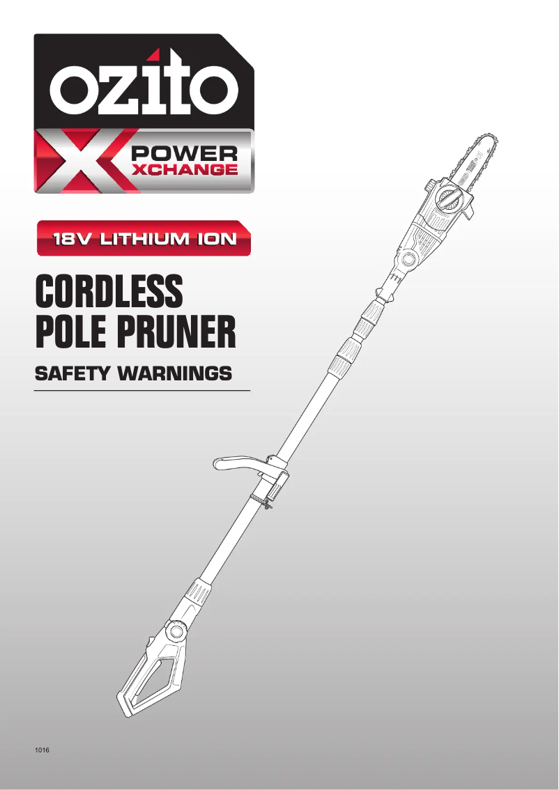 Page 1 de la notice Manuel utilisateur Ozito PXCPPS-018U