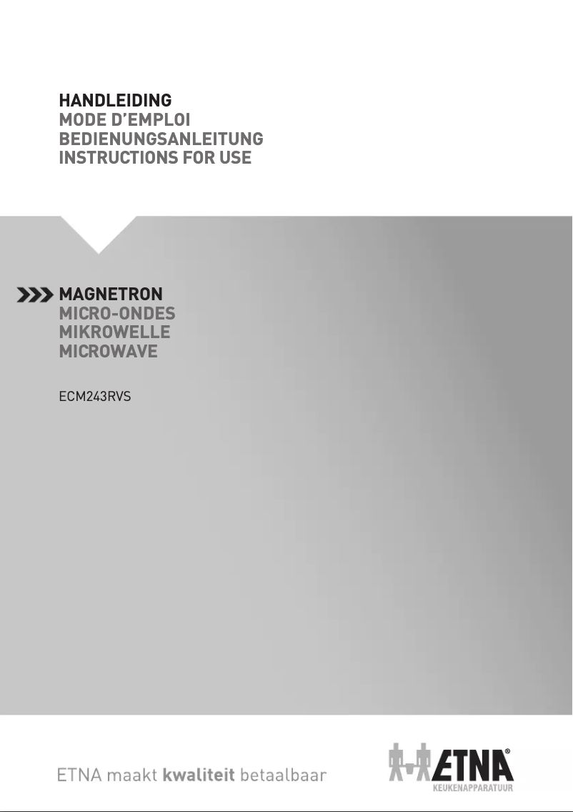 Page 1 de la notice Manuel utilisateur Etna ECM243RVS