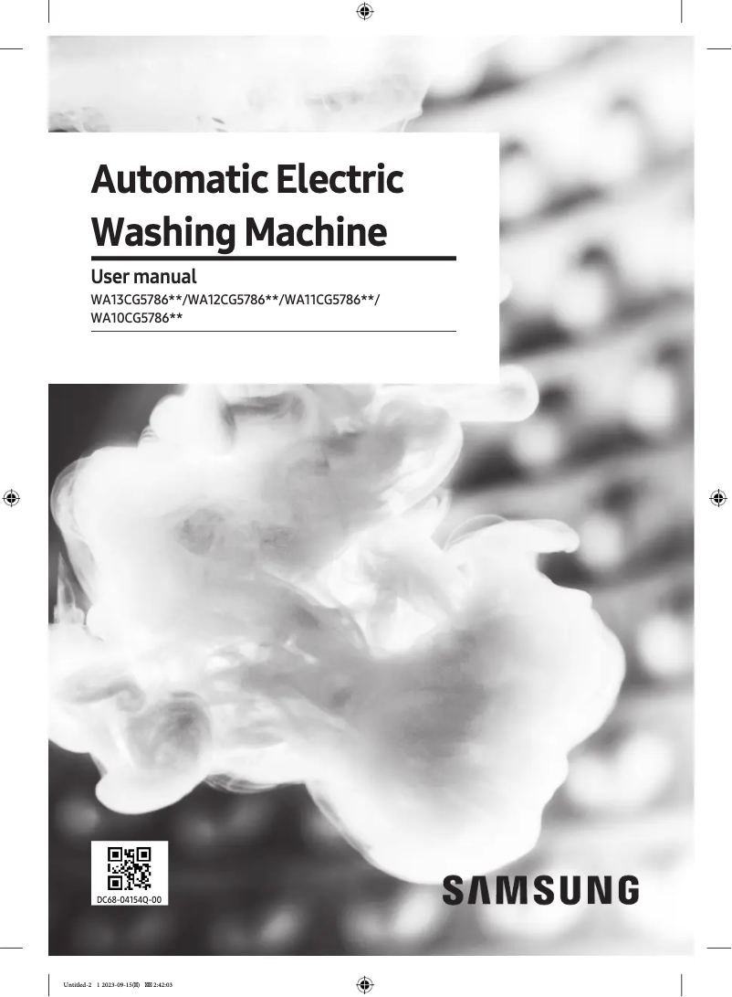 Página 1 del manual Manual de usuario Samsung WA12CG5786BW