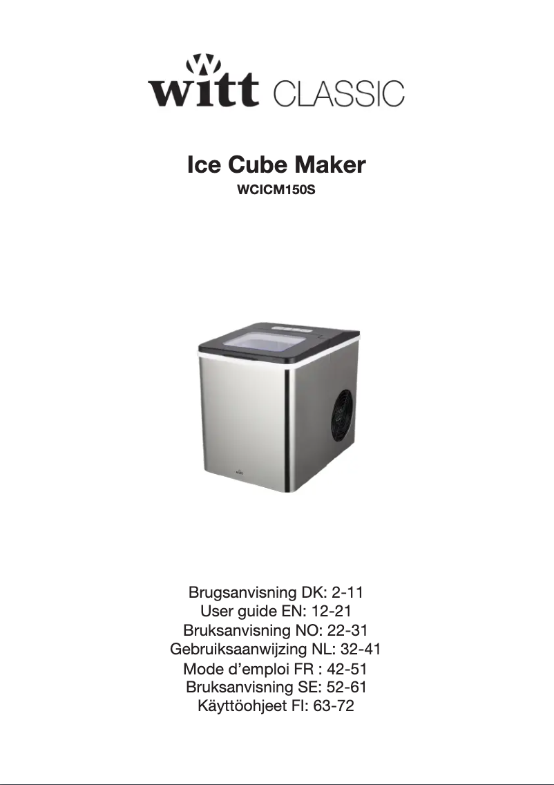 Page 1 de la notice Manuel utilisateur Witt WCICM150S