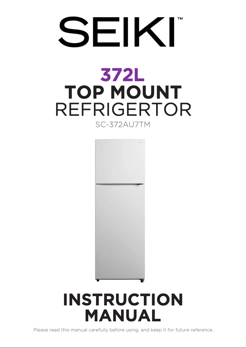 Page 1 de la notice Manuel utilisateur Seiki SC-372AU7TM