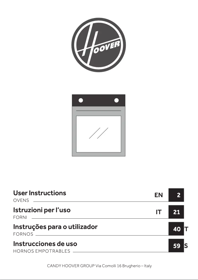 Página 1 del manual Manual de usuario Hoover HOC5S587INWIFI