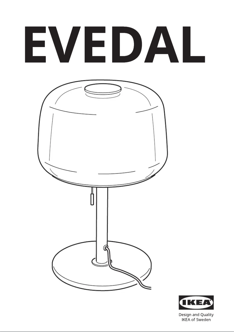 Page 1 de la notice Manuel utilisateur Ikea EVEDAL 804.057.37