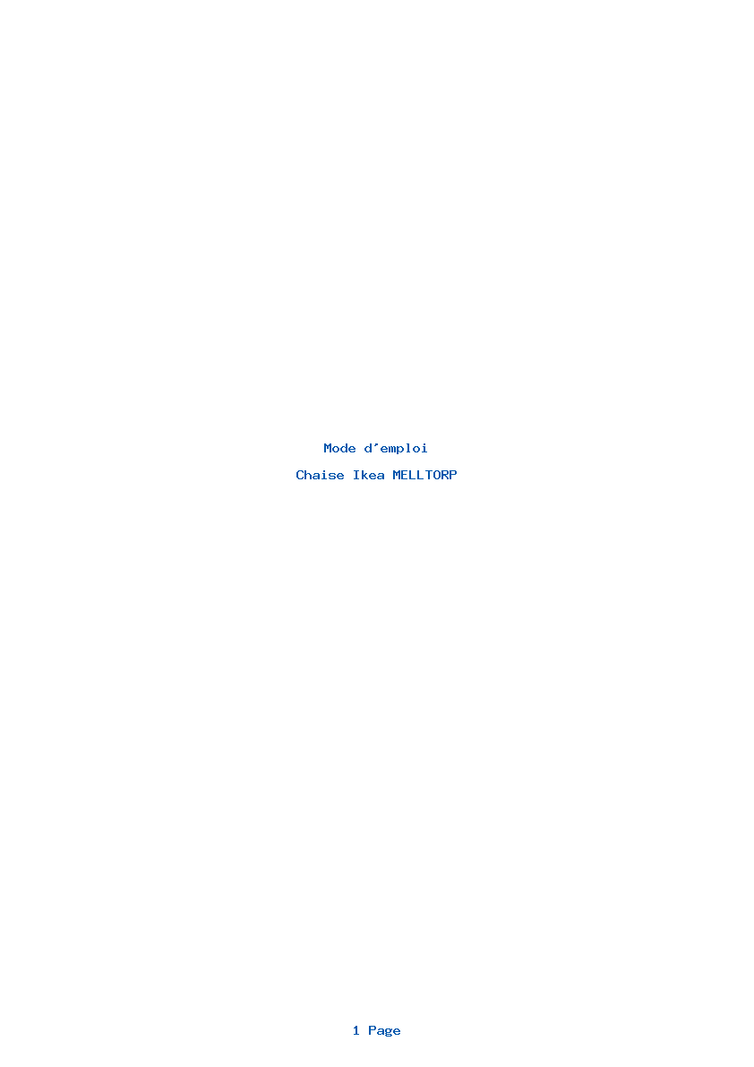 Page 1 de la notice Mode d'emploi Ikea MELLTORP