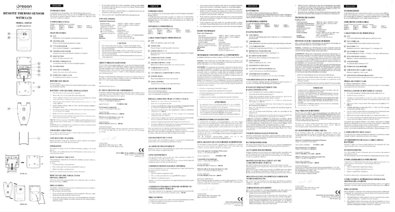 Página 1 del manual Manual de usuario Oregon Scientific THR128