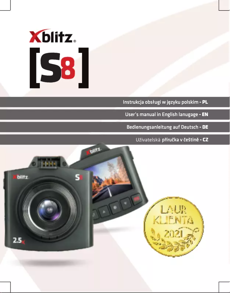 Page 1 of the manual User Manual Xblitz S8