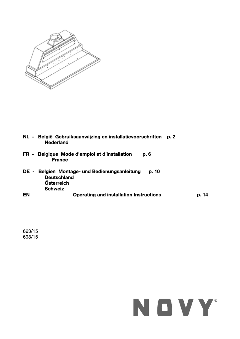 Page 1 de la notice Manuel utilisateur Novy Move'line 693