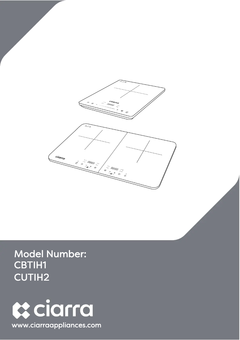 Page 1 de la notice Manuel utilisateur Ciarra CUTIH2