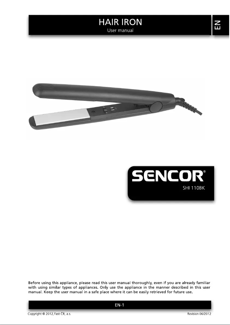 Page 1 de la notice Manuel utilisateur Sencor SHI 110BK