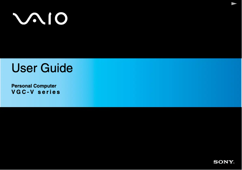 Page n°1 - Manuel utilisateur Sony Vaio VGC-V620G