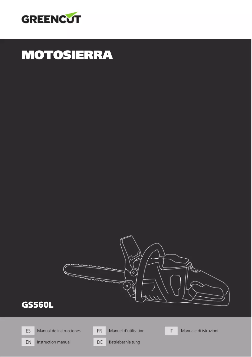 Page 1 de la notice Manuel utilisateur Greencut GS560L