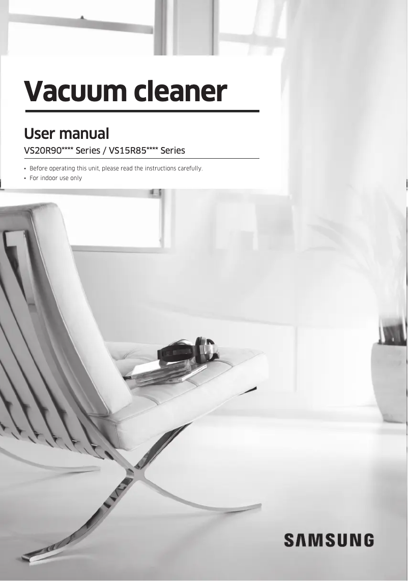Page 1 de la notice Manuel utilisateur Samsung VS20R9045T3