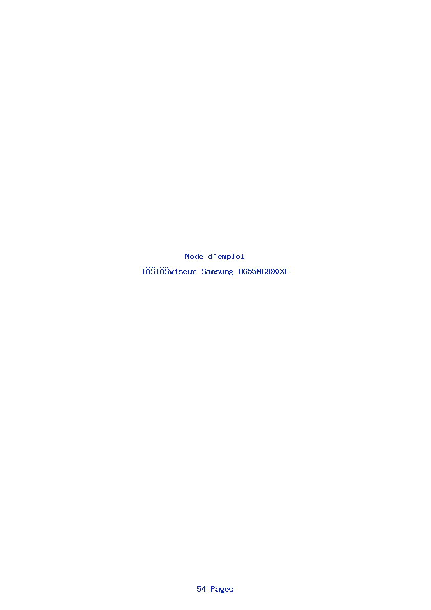 Page 1 de la notice Mode d'emploi Samsung HG55NC890XF