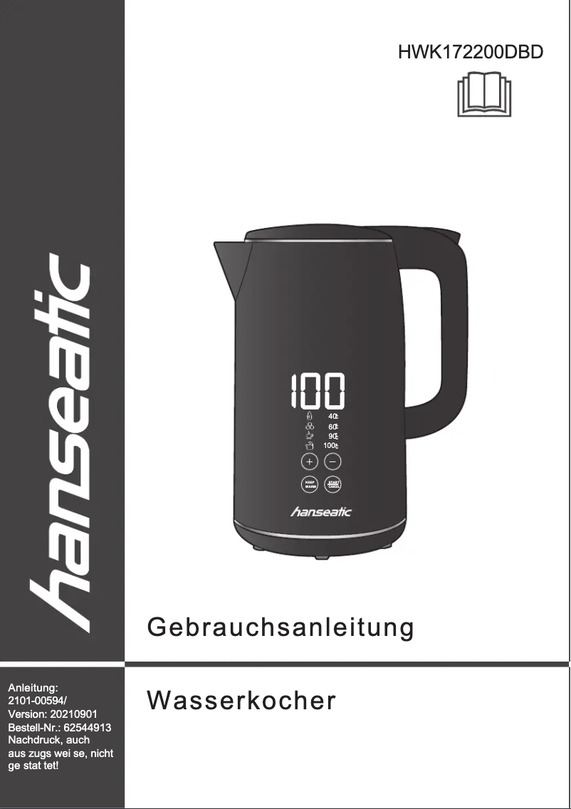 Page 1 de la notice Manuel utilisateur Hanseatic HWK172200DBD