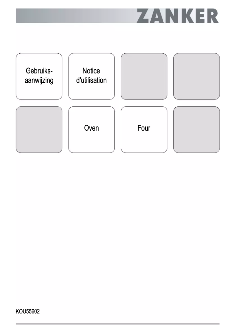 Page 1 de la notice Manuel utilisateur Zanker KOU55602