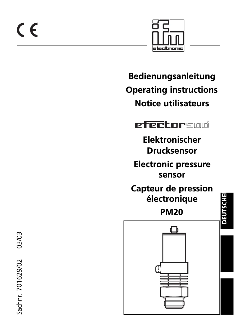 Página 1 del manual Manual de usuario IFM PM2066