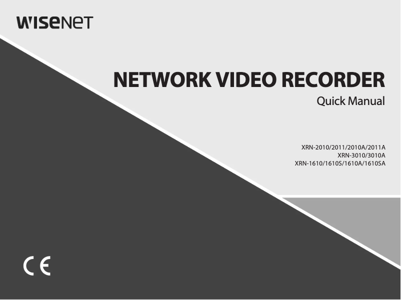 Page 1 de la notice Manuel utilisateur Hanwha XRN-3010A