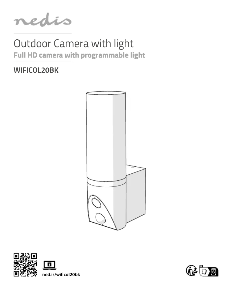 Page 1 de la notice Manuel utilisateur Nedis WIFICOL20BK
