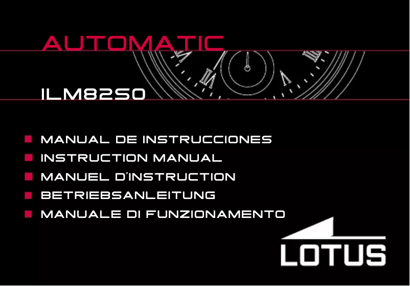 Page 1 de la notice Manuel utilisateur Lotus 18537