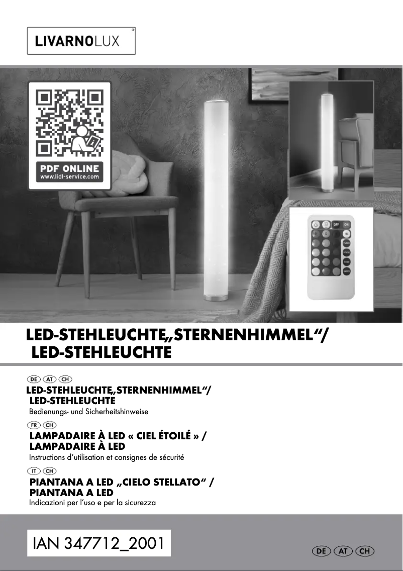 Page 1 de la notice Manuel utilisateur Livarno Lux IAN 288506