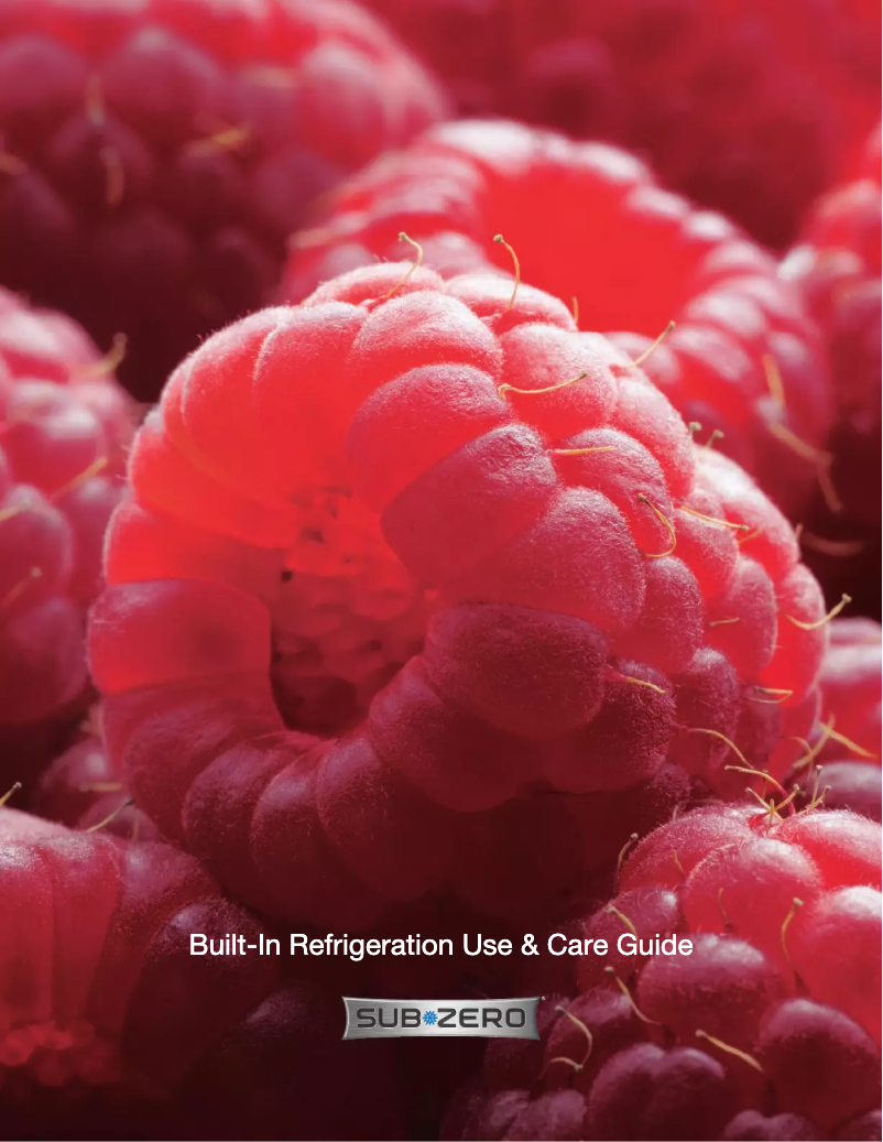 Page 1 de la notice Manuel d'utilisation et d'entretien Sub-Zero BI-36U/S/TH-RH