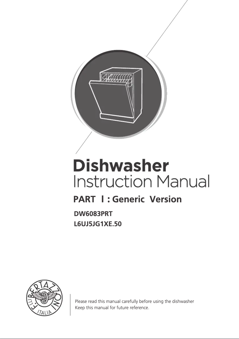 Page 1 de la notice Manuel utilisateur Bertazzoni DW6083PRT