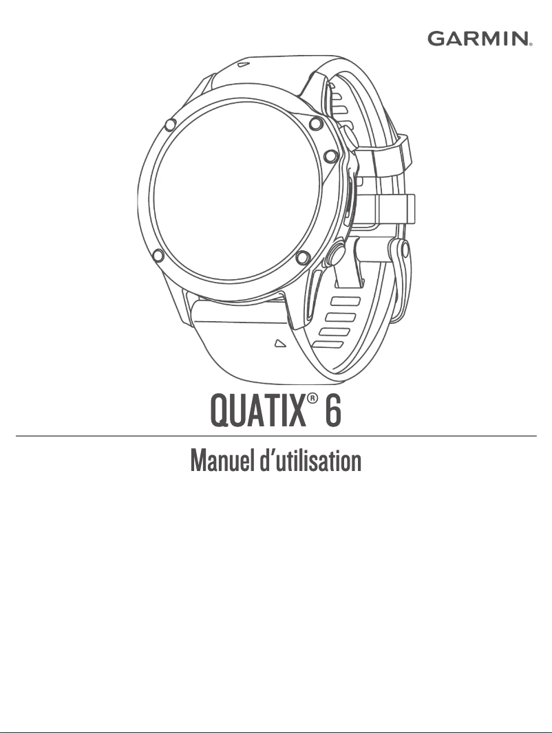 Page 1 de la notice Manuel utilisateur Garmin Quatix 6