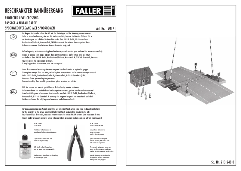 Page 1 de la notice Manuel utilisateur Faller 120171
