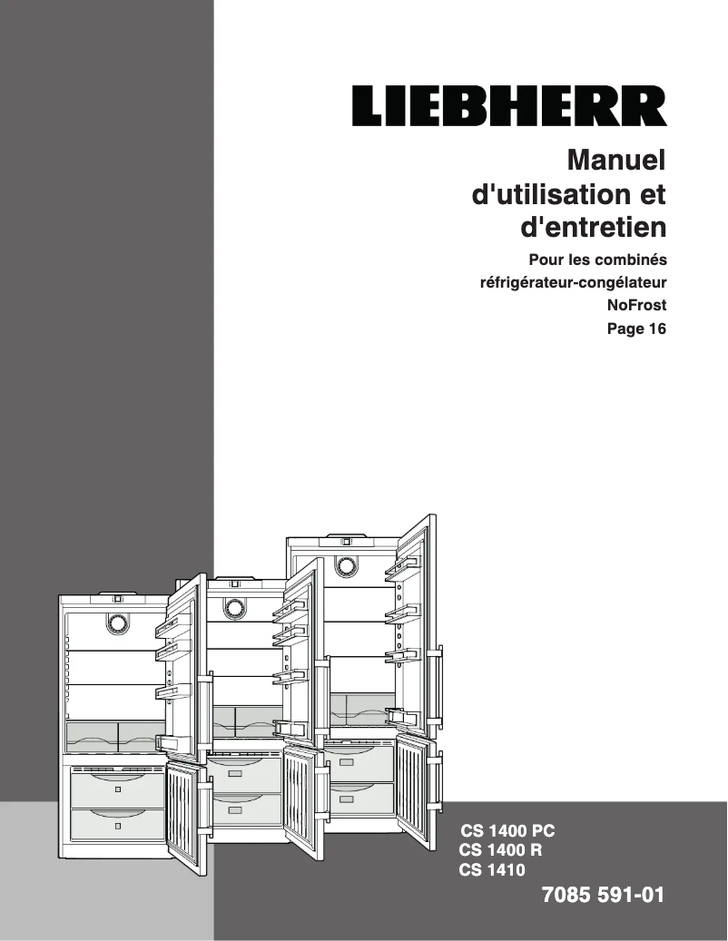 Page 1 de la notice Manuel utilisateur Liebherr CNPef 4516