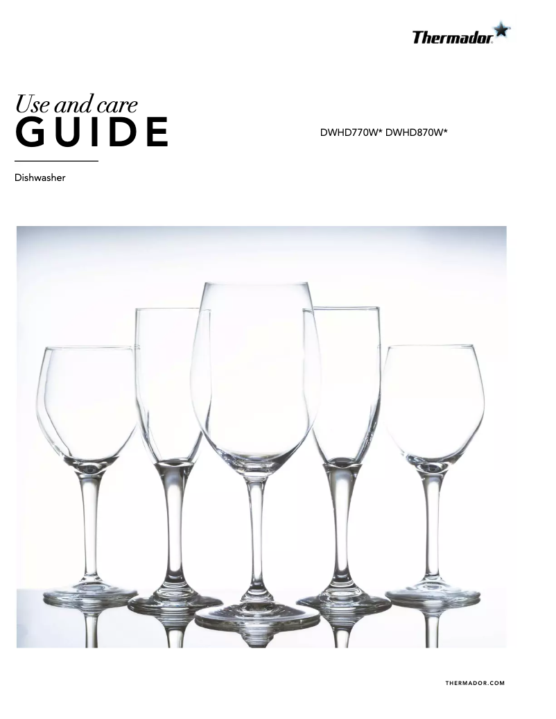 Page 1 of the manual User Manual Thermador DWHD770WFP