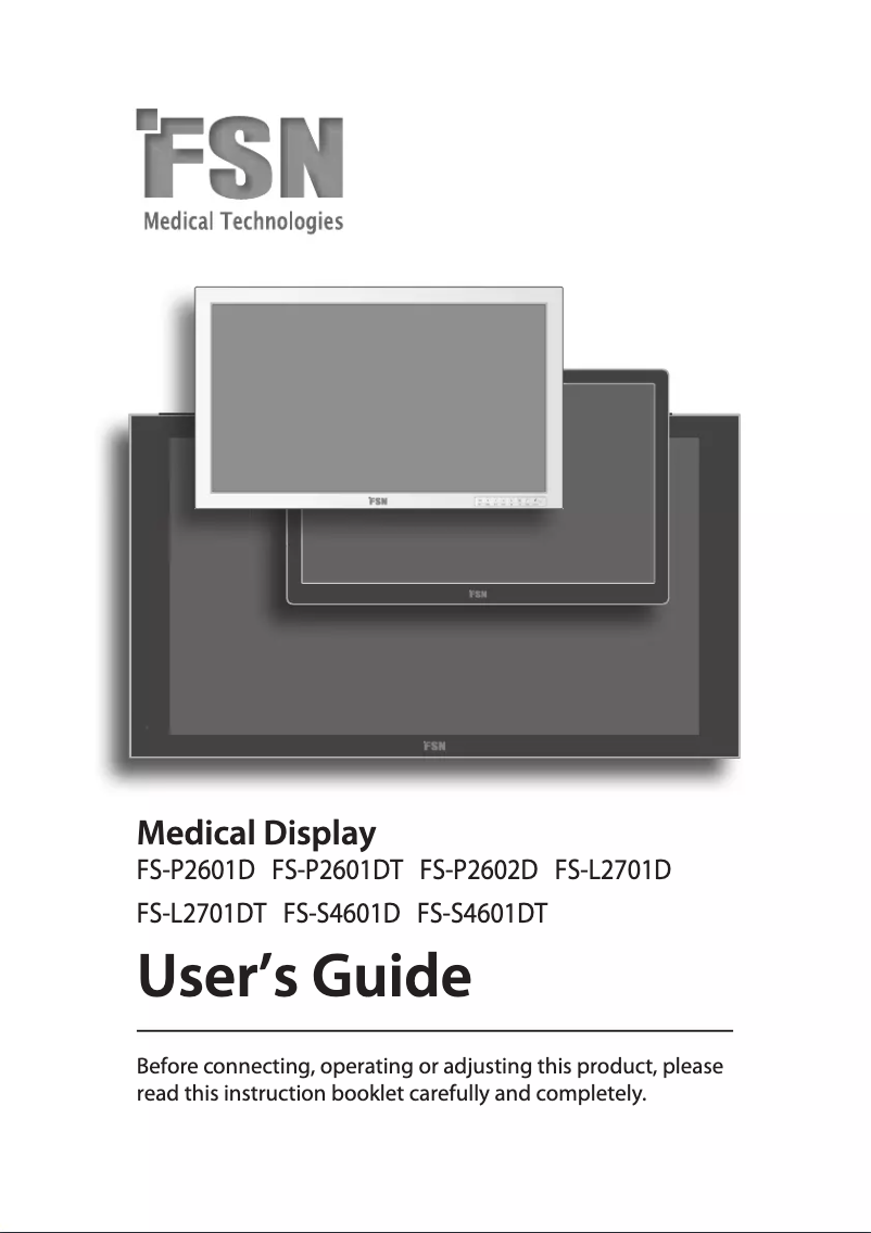 Page 1 of the manual User Manual FSN FS-P2601D