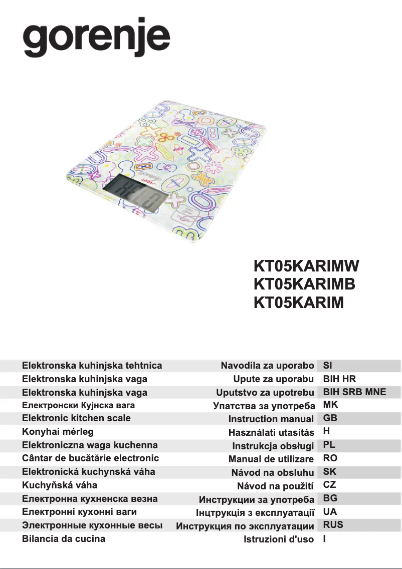 Página 1 del manual Manual de usuario Gorenje KT05KARIMB