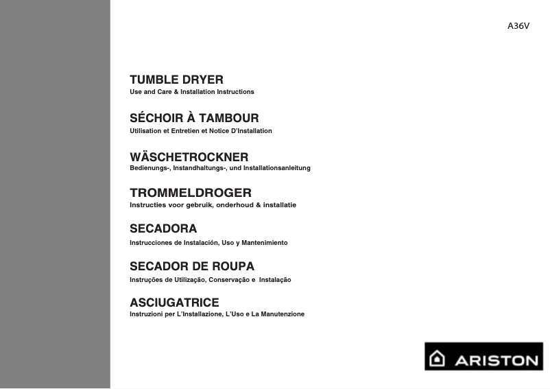 Page 1 de la notice Manuel utilisateur Ariston Thermo A36V