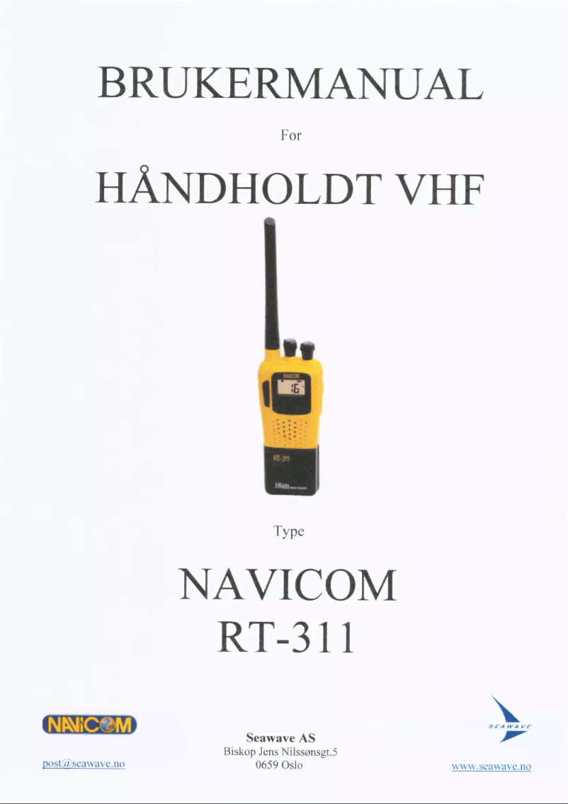 Page 1 de la notice Manuel utilisateur Navicom RT-311