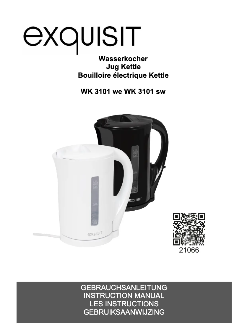 Page 1 de la notice Manuel utilisateur Exquisit WK 3101 we