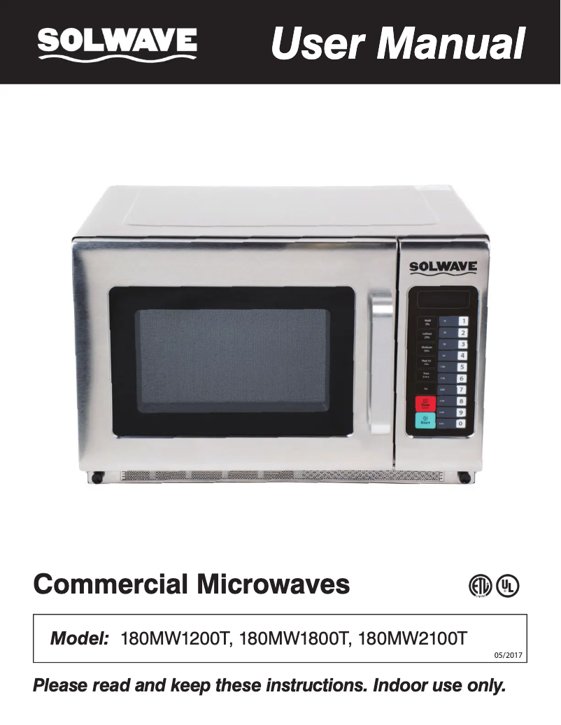 Page 1 de la notice Manuel utilisateur Solwave 180MW1200T