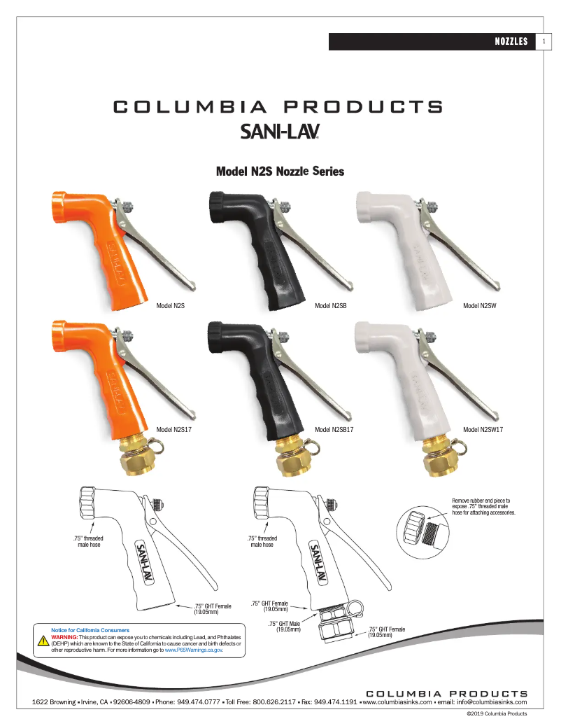 Página 1 del manual Manual de usuario Sani-Lav N2SW17