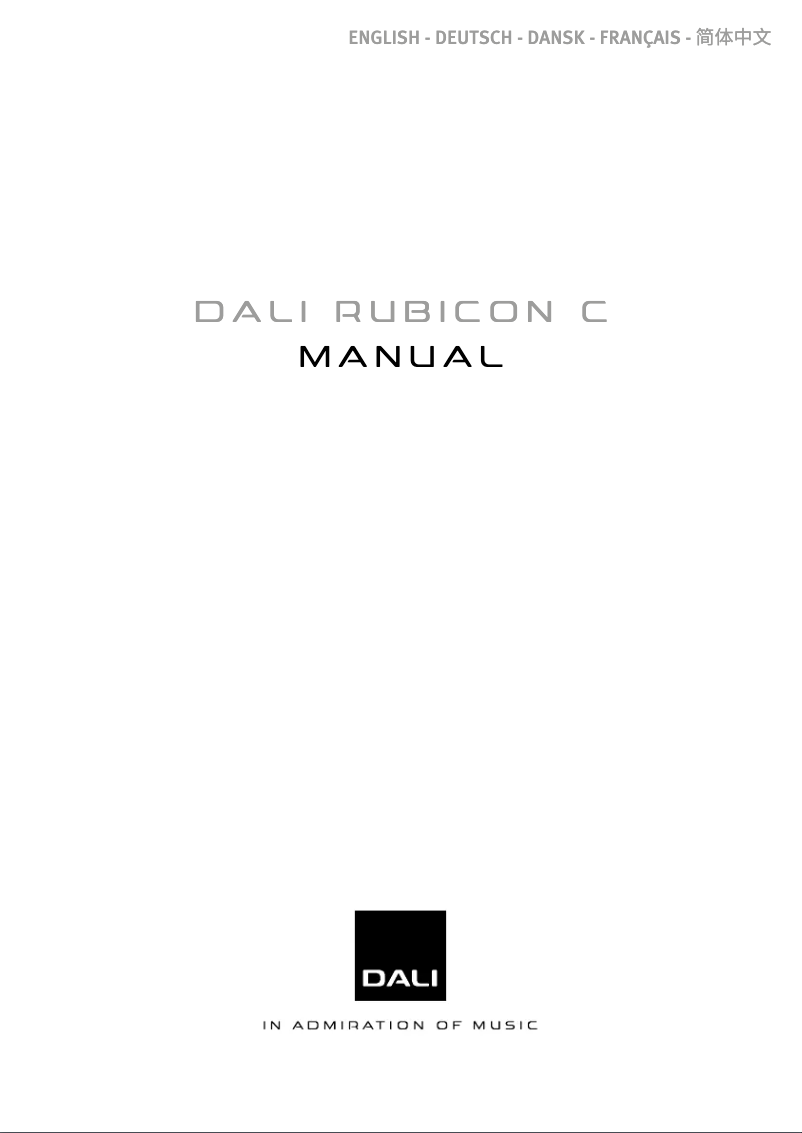 Page 1 de la notice Manuel utilisateur Dali Rubicon 8 C