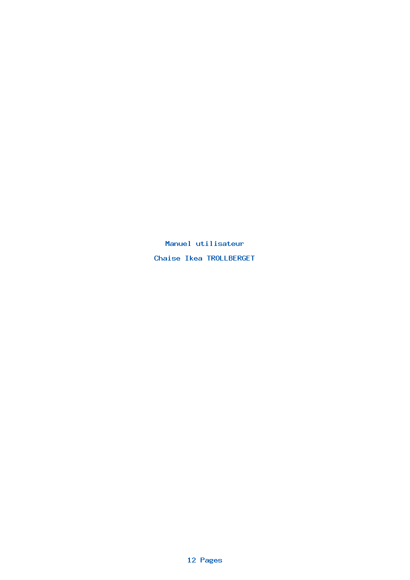 Page 1 de la notice Manuel utilisateur Ikea TROLLBERGET