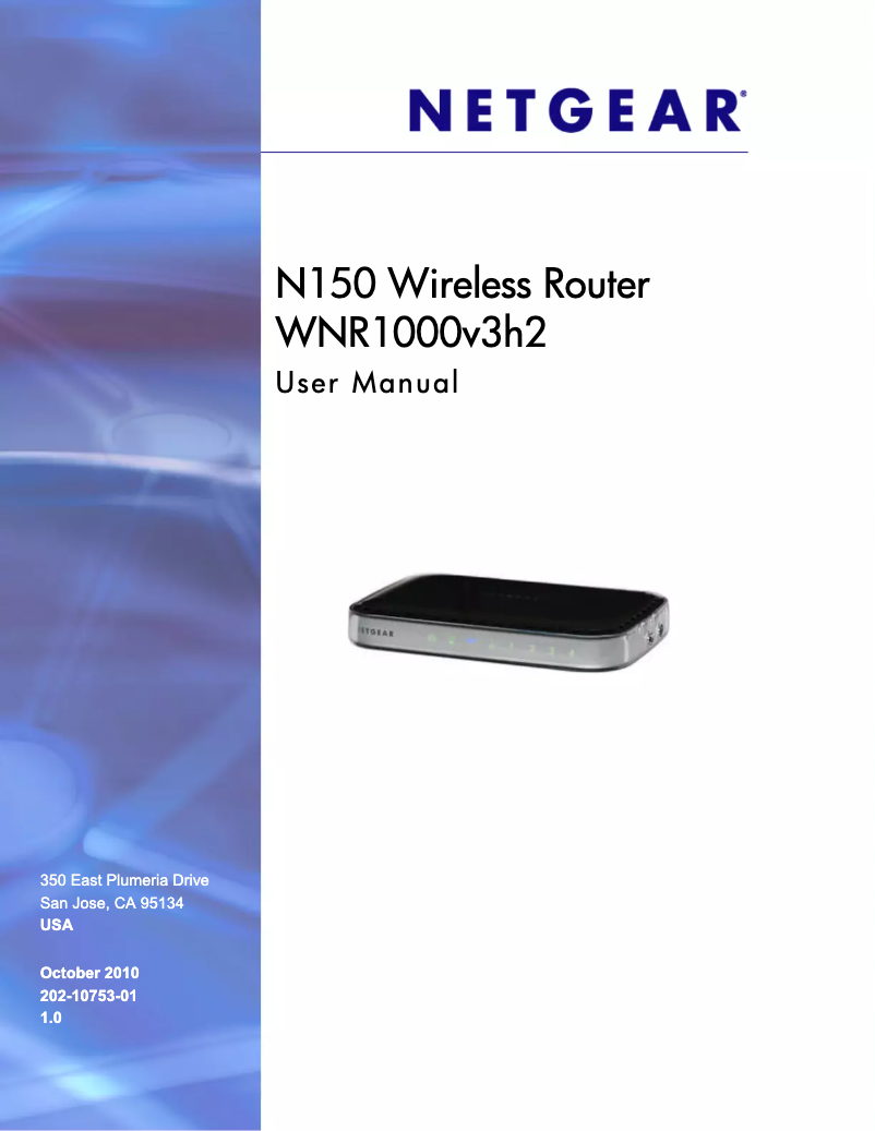 Page 1 de la notice Manuel utilisateur Netgear WNR1000v3