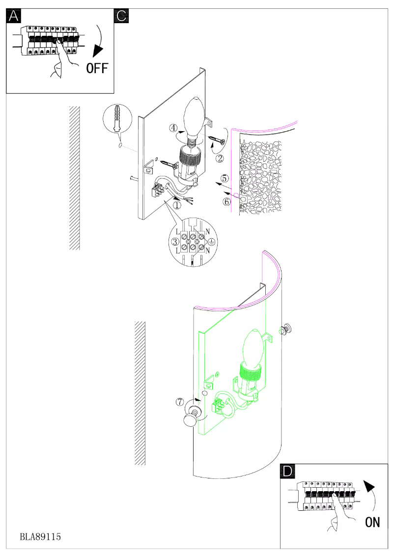 Page 1 de la notice Manuel utilisateur Eglo Almera