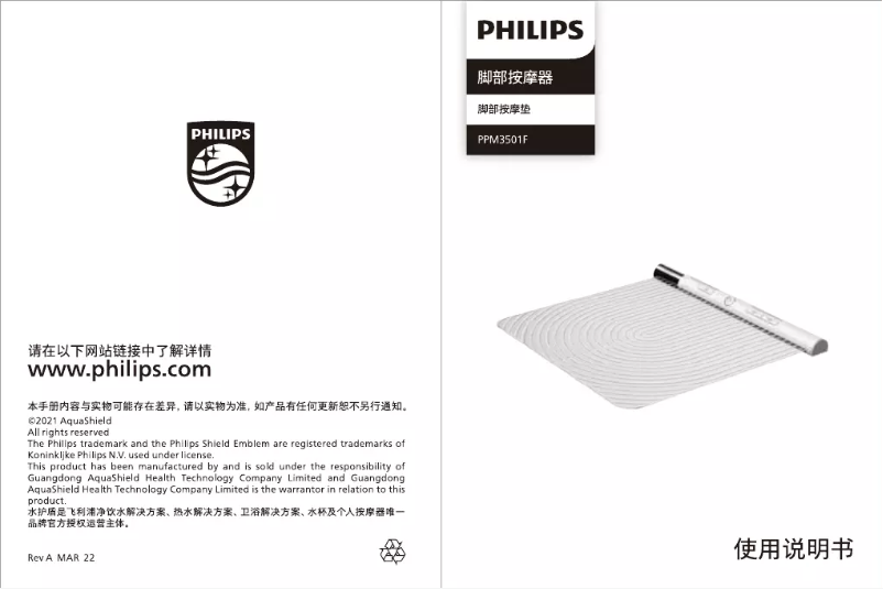 Page 1 of the manual User Manual Philips PPM3501F