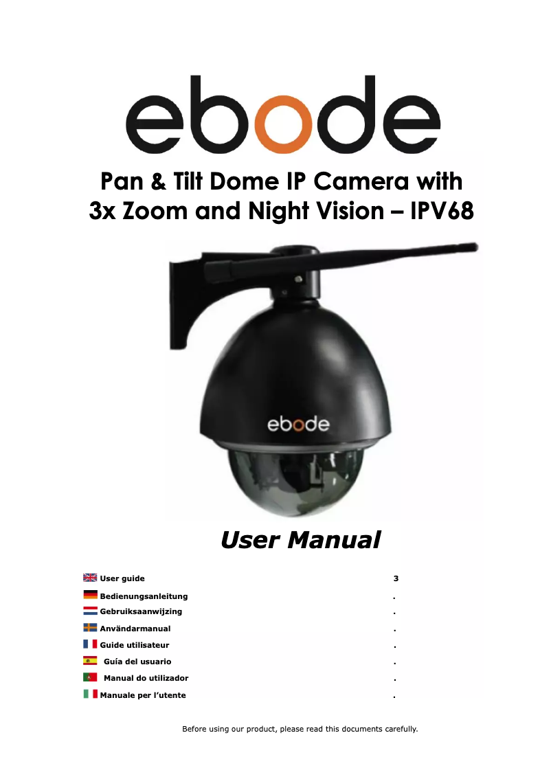 Page 1 de la notice Manuel utilisateur ebode IPV68