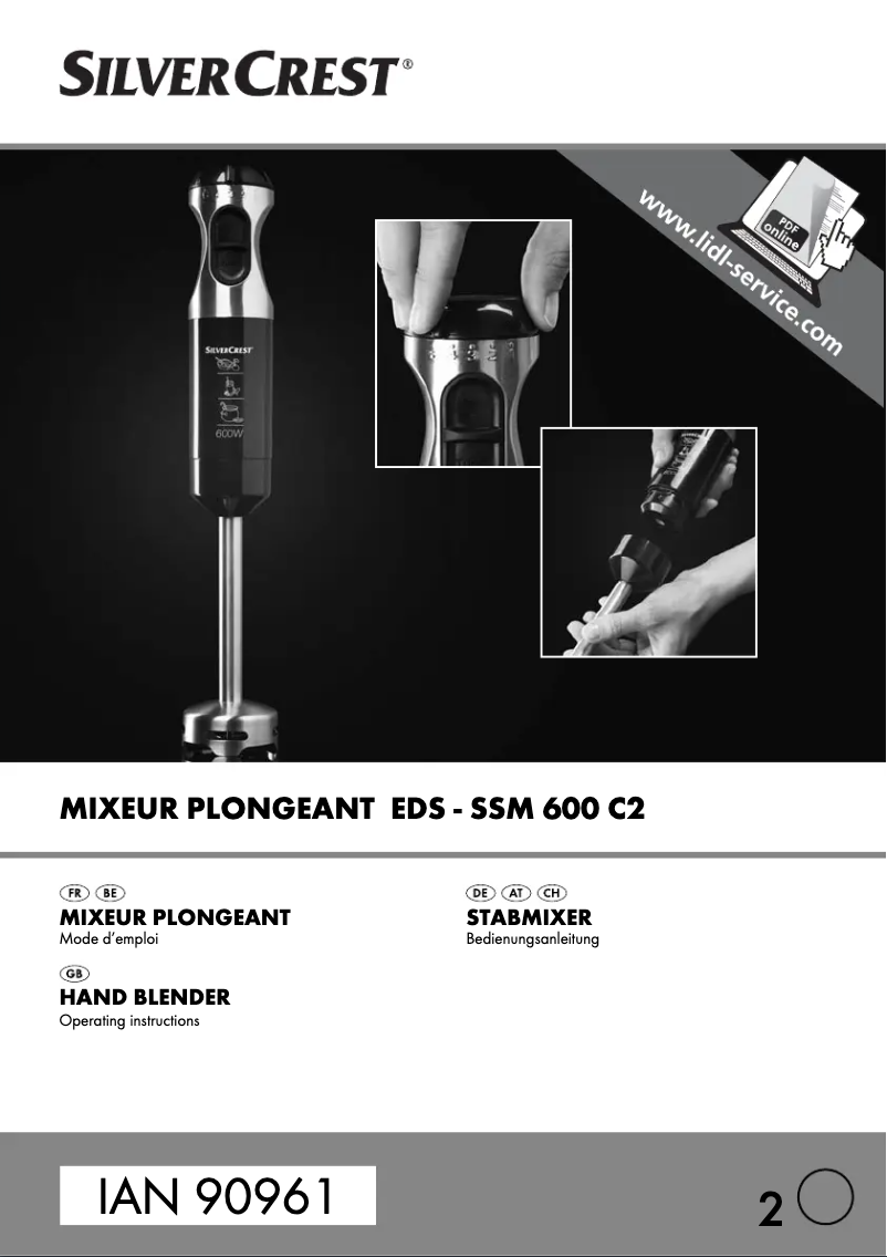 Page 1 de la notice Manuel utilisateur SilverCrest EDS-SSM 600 C2