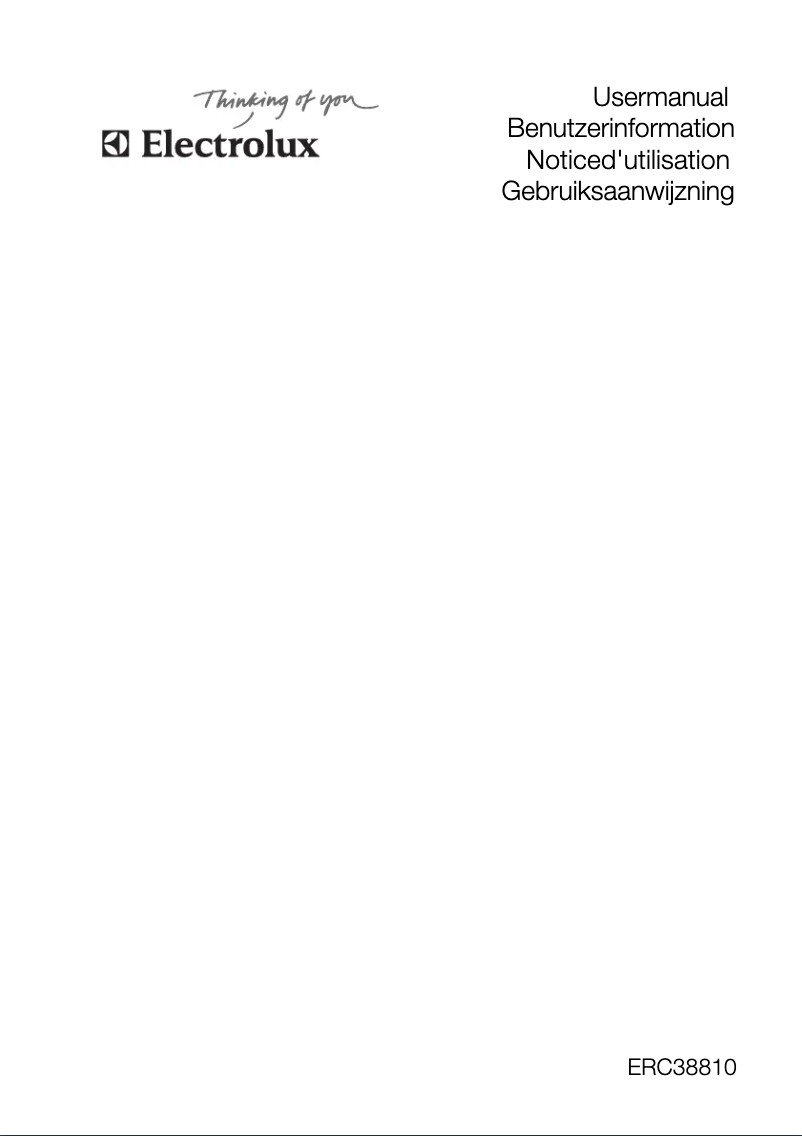 Página 1 del manual Manual de usuario Electrolux ERC38810